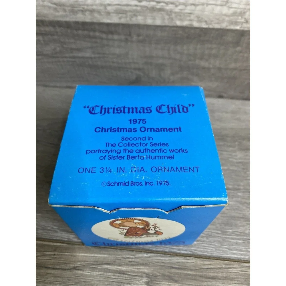 Hummel Christmas Ornament 1975 Bulb Child Second‎ In Series w/ Box Schmid Bros